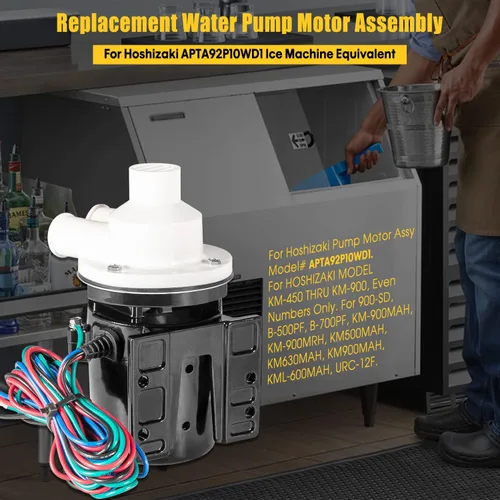 Vista 2 de APTA92P10WD1 Conjunto de motor de bomba de agua para Hoshizaki APTA92P10WD1 equivalente a máquina de hielo, 120V 53.4W 0.4 Amp, reemplazar