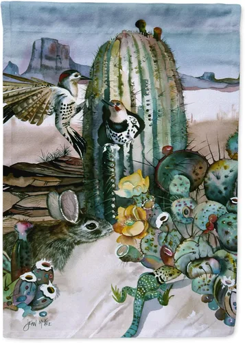 Vista 31 de Caroline's Treasures JMK1194GF Bandera de jardín con guepardo, león y cebra, bandera decorativa para patio exterior, patio, parterres
