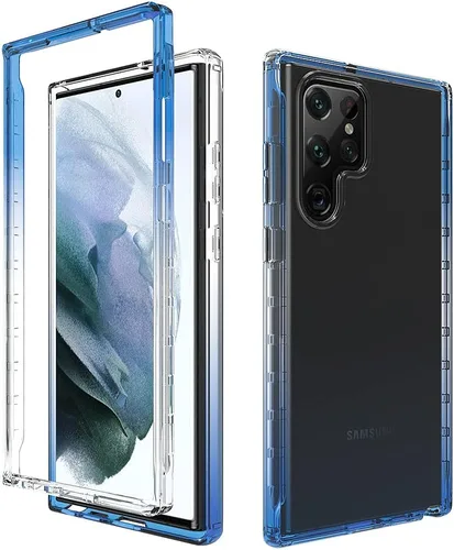 Vista 222 de Pzwoxukhov Funda para Xiaomi Poco M3 M2010J19CG M2010J19CI Caso, alta transparencia, color degradado, funda de absorción de impactos anticaída