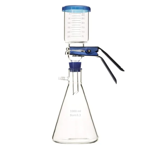 Vista 2 de Labnique Aparato de destilación de filtración al vacío de vidrio con bomba de vacío compacta (33.8 fl oz)