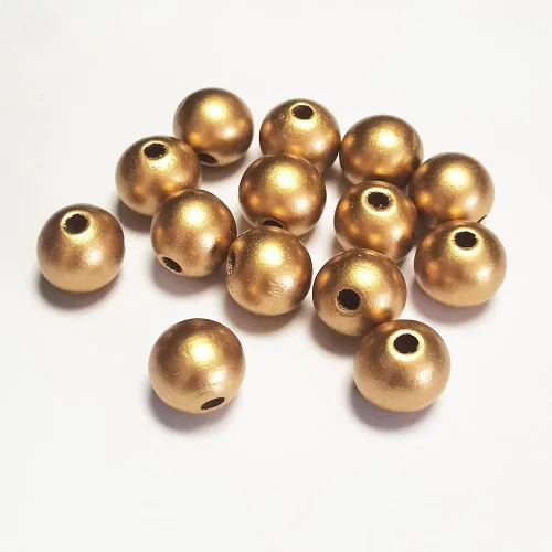 Vista 20 de 150 cuentas de madera negras de 0.630 in, cuentas de madera redondas sin terminar para manualidades, guirnaldas de decoración de granja, joyería