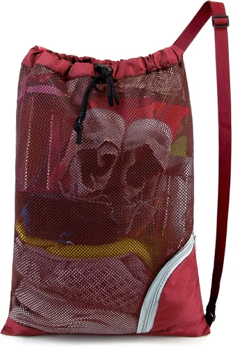Vista 21 de BeeGreen Gym Bags for Men Women Mesh Drawstring Backpack for Swim Sports Workout Gear Gifts for Swimmers Beach Pool Wrestling Backpack Cinch Bag