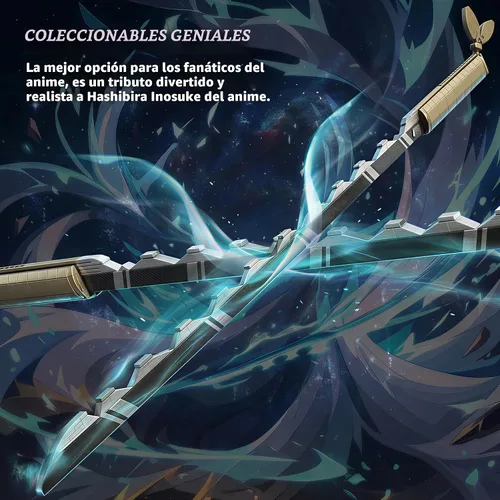 Vista 4 de Set de construcción de espadas, bloque de construcción de espada doble de 40 pulgadas Hashibira Inosuke con soporte, juguete de construcción