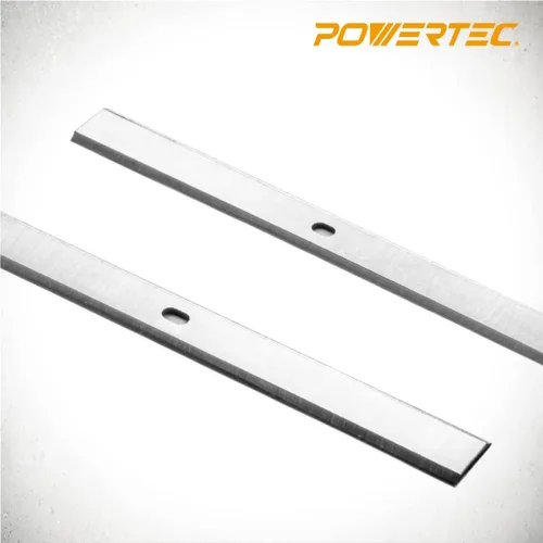 Vista 2 de POWERTEC Cuchillas cepilladoras de 12-1/2 pulgadas para cepillo Porter Cable PC305TP, repuesto para cuchillos cepilladores PC22562, juego de 2