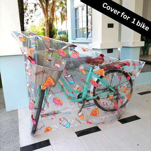 Vista 7 de Funda para bicicleta, bonita funda transparente para almacenamiento al aire libre, impermeable, material Ripstop resistente, protección para todo