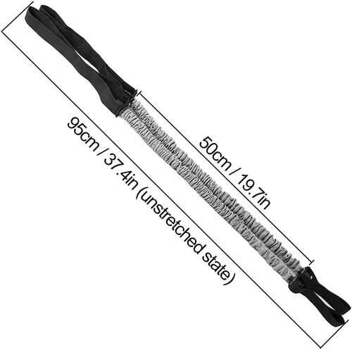 Vista 2 de 2 bandas elásticas de ejercicio para rueda abdominal de 19.7 pulgadas, cuerdas de rodillo abdominal, cuerdas de resistencia al ejercicio, correas