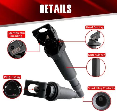 Vista 4 de Juego de 6 bobinas de encendido UF592 C1638 compatibles con BMW 325Ci 328i 330Ci 335i 525i 528i 530i 535i 545i 745Li X3 X5 M5 M6 Z4 Mini Cooper
