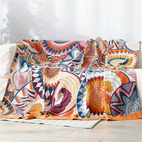 Vista 289 de MSGKV - Manta bohemia/primaveral de algodón para sofá y sala de estar, de gasa acogedora, de 50 x 60 pulgadas 50"x60" Cotton Throw, Woven Bird