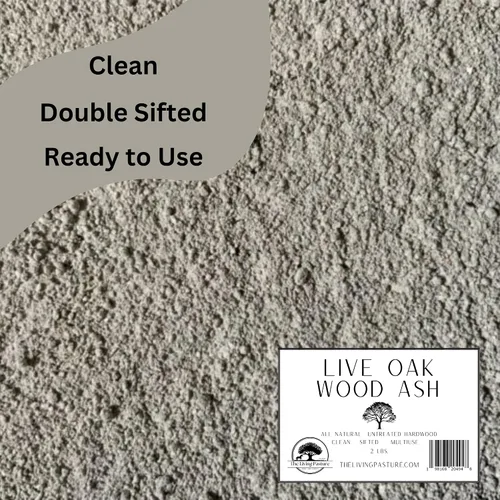 Vista 2 de Ceniza de Madera de Roble Vivo - Cenizas de Madera Dura Multiuso Premium Totalmente Naturales Limpias y Cernidas (2 libras) Cenizas de madera dura