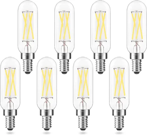 Vista 8 de Antique T8/T6/T25 LED Light Bulbs, 2 Watt(25W Equivalent), Warm White 2700K, E12 Small Candelabra Base, AIELIT Vintage Tube Edison Dimmable LED Bulb