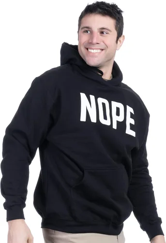 Vista 3 de Ann Arbor T-shirt Co. NOPE - Sudadera con capucha con capucha con sarcasmo sarcástico gruñón, mala actitud para papá, hombre y abuelo