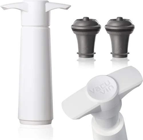 Vista 14 de Vacu Vin Juego de 2 tapones de vacío para guardar vino, color gris, sellado hermético para botellas abiertas para preservar la frescura hasta 10