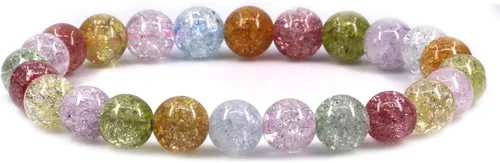Vista 27 de Amandastone Pulsera elástica de cuentas redondas de 0.315 in con piedras preciosas naturales de 7 pulgadas