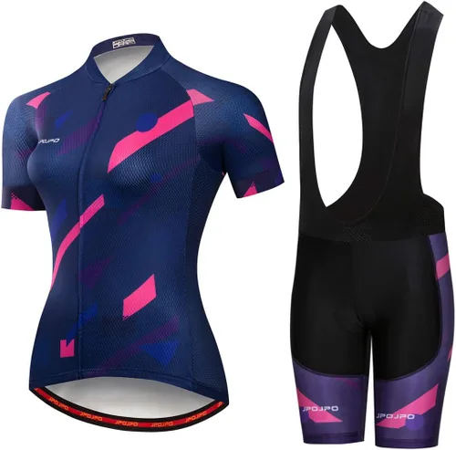 Vista 23 de Mujeres Ciclismo Jersey Conjunto Verano Ciclismo Ropa MTB Jersey Set Secado Rápido Transpirable Verano Bicicletas Uniformes 1