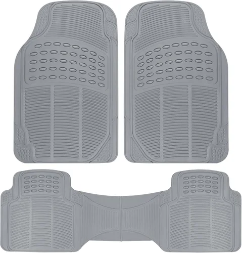 Vista 11 de BDK ProLiner Alfombrillas para automóvil, camiones, SUV, 2 piezas para todo tipo de clima con diseño de ajuste universal, tapetes duraderos con Beige