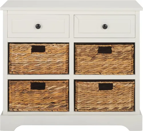 Vista 16 de Safavieh American Homes Collection Herman - Cesta de mimbre para almacenamiento marrón