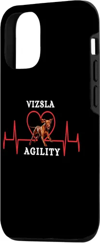 Vista 2 de iPhone 15 Dog Agility - my heart beats for Vizsla Agility Case