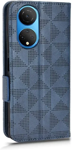Vista 3 de Case for Honor X7 CMA-LX2 - Funda de piel con función atril y tapa para Honor X7, color azul