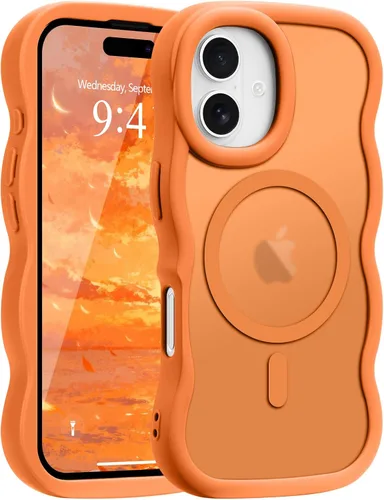 Vista 40 de Pepmune - Funda para iPhone 12 Pro Max con marco ondulado y estructura rígida, color mate claro, cubierta trasera unisex, compatible con Magsafe