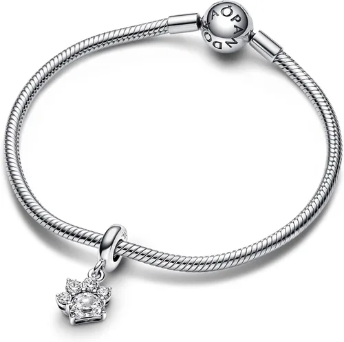 Vista 3 de PANDORA 792247C01 - Dije colgante con estampado de patas brillantes, Plata esterlina, Circonita cúbica