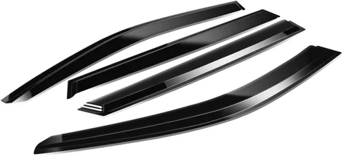 Vista 22 de Auto Dynasty 4 unidades de protector de lluvia para ventana con cinta adhesiva compatible con Sportage 2005-2010, acrílico