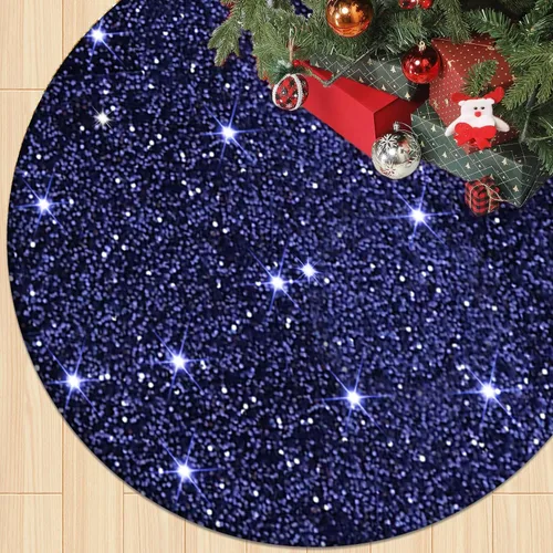 Vista 10 de FOTSHARER Falda negra para árbol de Navidad de 21 pulgadas, faldas de terciopelo para árbol de Navidad de mesa, falda de árbol de Navidad