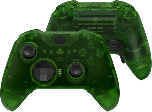 Vista 11 de eXtremeRate Full Set Shell Buttons for Xbox One Elite Series 2 Controller, Clear Replacement Faceplate Back Plate Bottom Shell Case with Buttons for