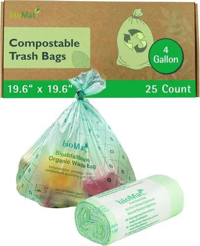 Vista 11 de bioMat Bolsas compostables de desechos de alimentos de 2.6 galones, 125