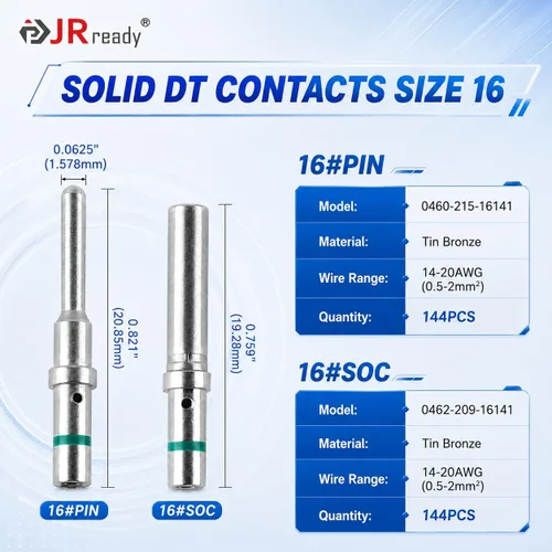 Vista 7 de JRready DW5007-03 Kit de conectores Deutsch,Conector DT 2 pines,3 4 6 8 12 pines gris IP68 conectores de cable eléctrico impermeables