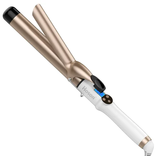 Vista 11 de Hoson Rizador profesional de 1/2 pulgada, barril de cerámica de turmalina, rizador de pelo para cabello largo y corto, guante incluido, dorado