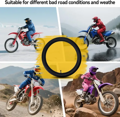 Vista 6 de 3.00-18 2.75-18 2.50-18 tubos interiores 80/90-18 80/100-18 90/90-18 con vástago de válvula recto para motocicleta todoterreno tubo de motocross