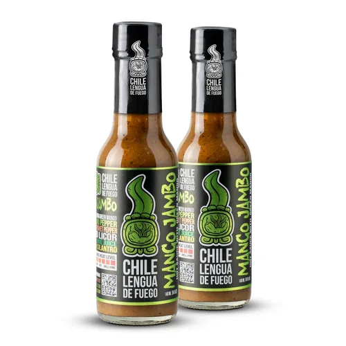 Vista 10 de Chile Lengua de Fuego Café caliente – Salsa picante jalapeño infundida con café, sabor ahumado tostado oscuro, calor suave, botella de 5 onzas