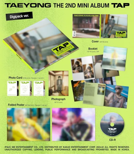 Vista 7 de DREAMUS NCT Taeyong TAP 2º contenido del mini álbum+tarjeta fotográfica+seguimiento sellado TAE Yong (3 versiones Set (SMini no incluido))