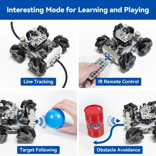 Vista 4 de SunFounder Kit de robot inteligente para automóvil compatible con Arduino UNO R3, FPV, ESP32 CAM, APP Romote Control, kit robótico educativo