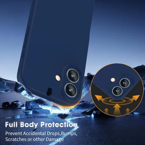 Vista 6 de MILPROX Funda de silicona compatible con Magsafe para iPhone 17 de 6.3 Azul marino