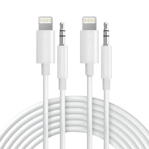 Vista 14 de Cable auxiliar para iPhone, [Certificado Apple MFi] Cable AUX Lightning a 3.5 mm para estéreo de coche, altavoz, auriculares, cable de audio