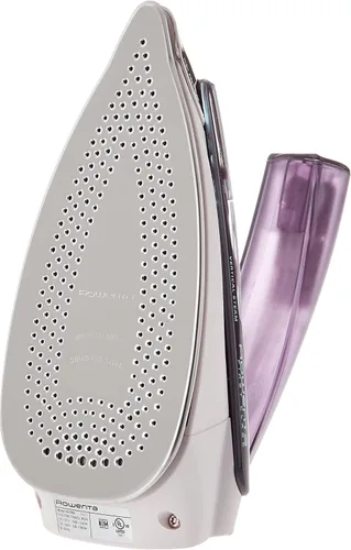 Vista 3 de Rowenta Plancha de Viaje, Plancha Compacta de Acero Inoxidable con Suela de Mano Vaporizadora para Ropa, 200 Orificios Microsteam, 1000 Vatios