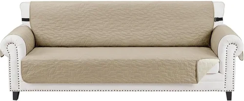 Vista 75 de CUCRAF Funda acolchada antideslizante para sofá, resistente al agua, protector de muebles para sofá de 1 cojín, apto para mascotas, funda de sofá