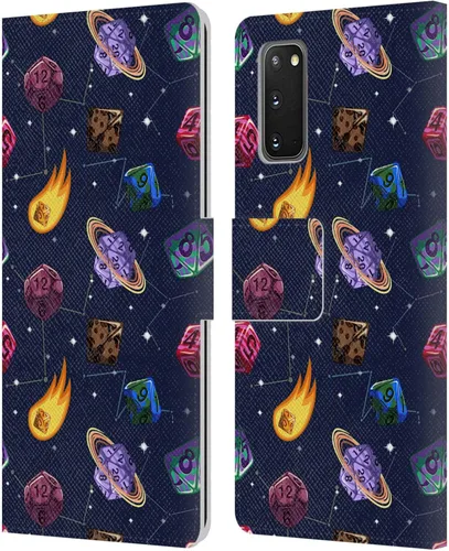 Vista 90 de Head Case Designs Officially Licensed Carla Morrow Colorful Space Dice Patterns Leather Wallet Case Compatible with Samsung Galaxy A07 4G