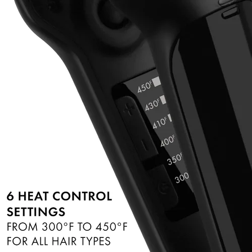 Vista 5 de Hot Tools Pro Signature Steamstyler Cabello de aspecto saludable con cada uso (1-1/2 pulgadas), negro