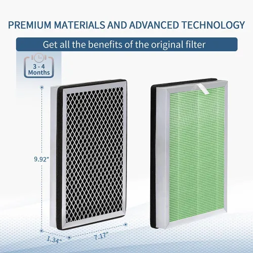Vista 6 de Filtro de repuesto para absorción de toxinas MA Series 25 compatible con purificador de aire MA Series 25, filtro 3 en 1 con carbón activado paquete