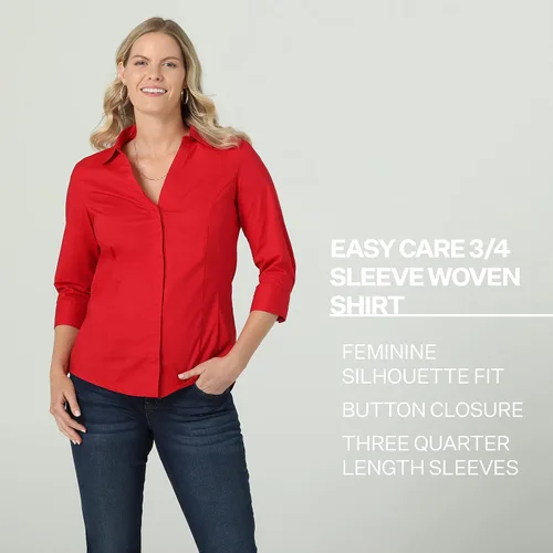 Vista 3 de Riders by Lee Indigo Bella - Camisa tejida de fácil cuidado para mujer
