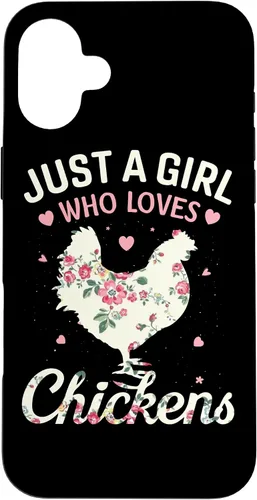 Vista 23 de Just A Girl Who Loves Chickens, Floral Farmer Girl Case for iPhone 17