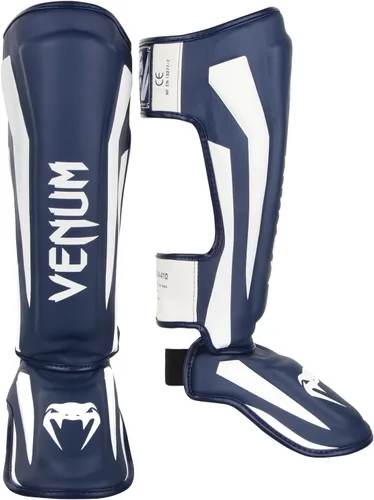 Vista 8 de Venum Espinilleras Elite Standup Blanco/Dorado
