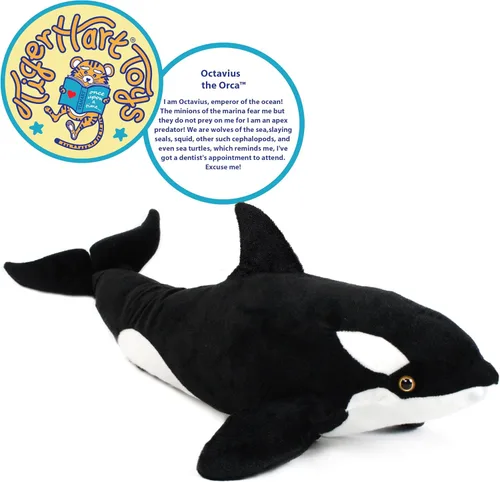Vista 3 de TigerHart Octavius The Orca Blackfish - Peluche de 28 pulgadas