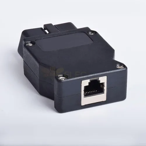 Vista 2 de Diagnóstico Enet OBD2 16 Pin OBD Plug Rj45 Hembra a OBD2 varón OBD2 para BMW Conector