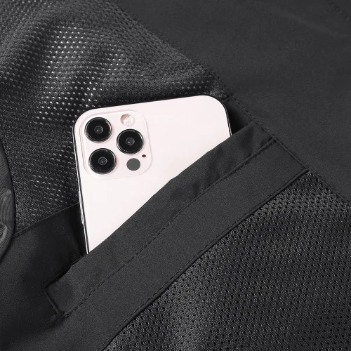 Vista 6 de Chubasquero impermeable para mujer con capucha ligero cortavientos para senderismo Negro