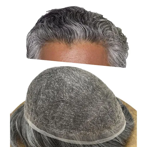Vista 38 de Completo suizo encaje tupé para hombres pieza de pelo real sistema de reemplazo de cabello humano para hombres Toupee Hairpieces para hombres 7x9
