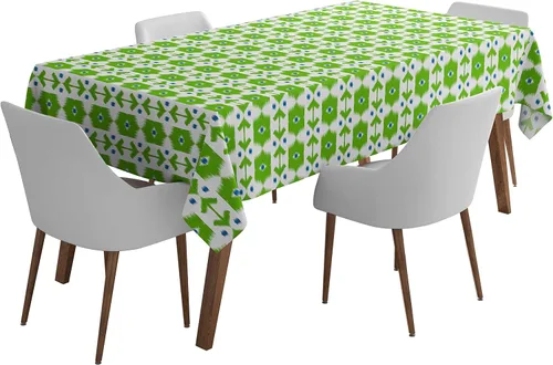 Vista 41 de Mantel cuadrado para interiores y exteriores de 58 x 58 pulgadas, mantel cuadrado impermeable para mesa de patio, manteles de primavera/verano