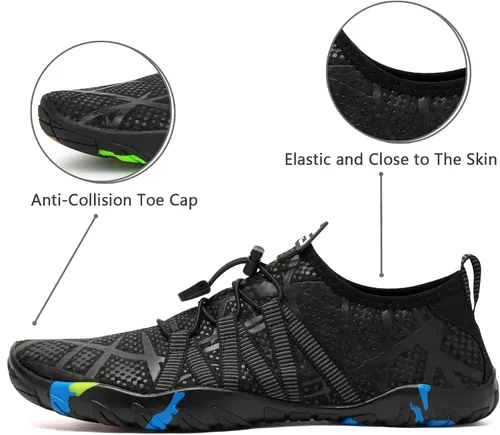 Vista 6 de WateLves - Zapatos de agua para hombres y mujeres, para natación, para la playa, la piscina, surfear, hacer yoga o aeróbics acuático, calcetines
